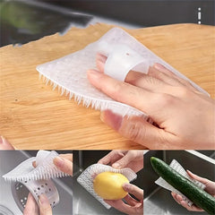 Silicone Vegetable Cleaning Brush Non Slip Handle Dishwashing Brush