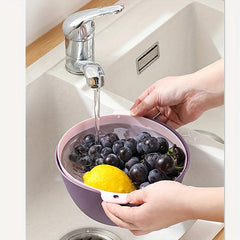 Reusable Double Layer Colander for Fruits and Vegetables