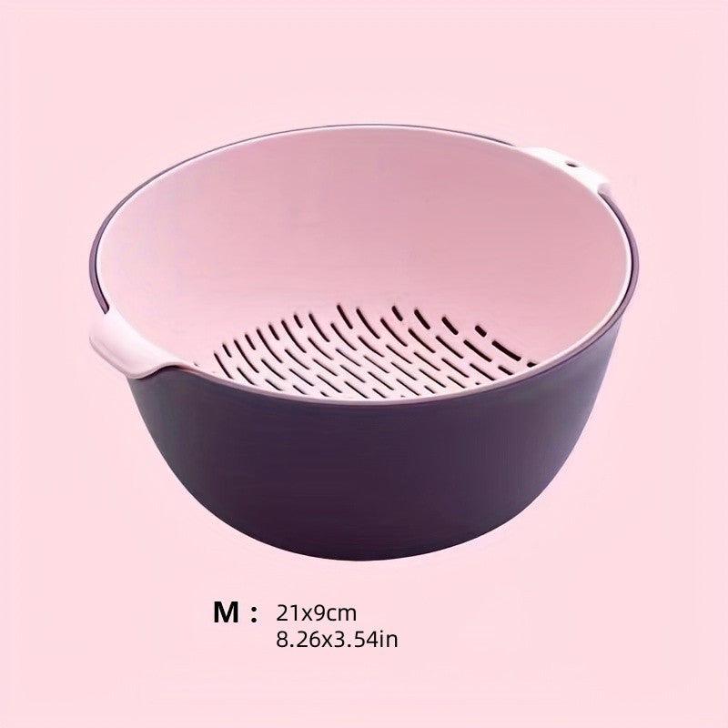Reusable Double Layer Colander for Fruits and Vegetables