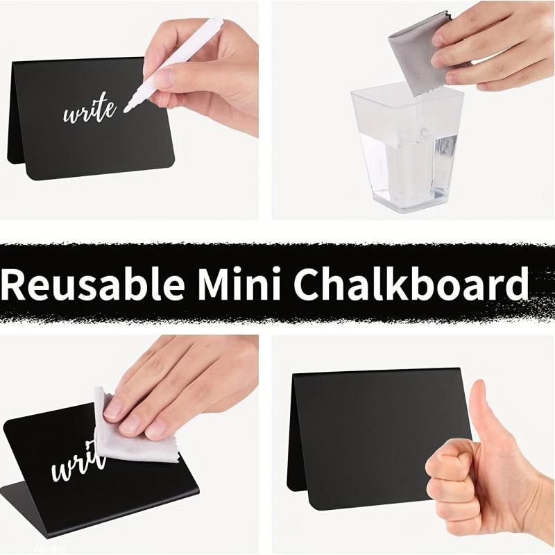 Mini Chalkboard Signs 10pcs with Liquid Chalk