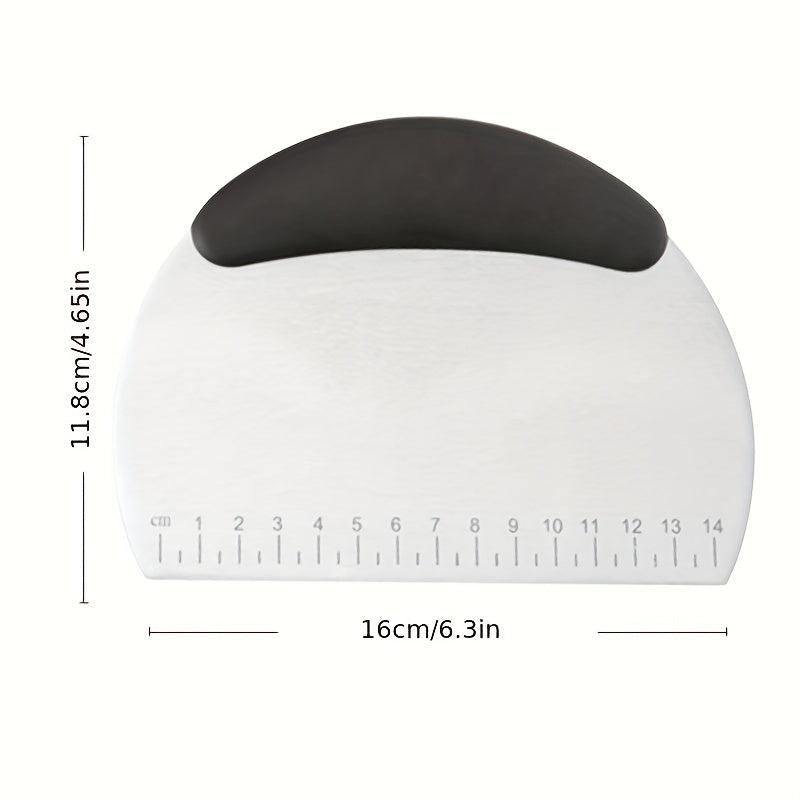 1pc Stainless Steel Pastry Scraper Chopper Cutter with Scale