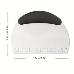 1pc Stainless Steel Pastry Scraper Chopper Cutter with Scale