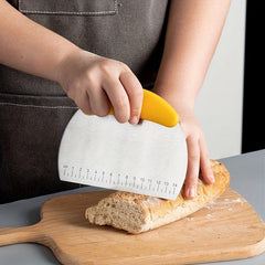 1pc Stainless Steel Pastry Scraper Chopper Cutter with Scale