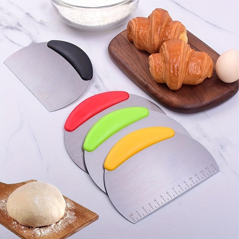 1pc Stainless Steel Pastry Scraper Chopper Cutter with Scale