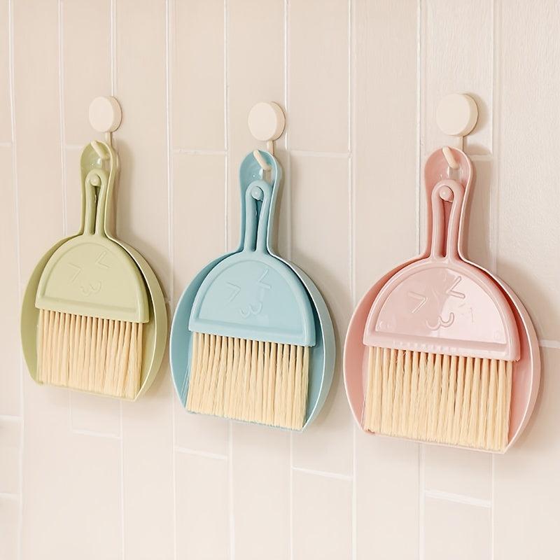 Desktop Mini Broom Keyboard Cleaning Brush Set With Dustpan