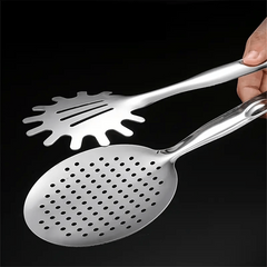 1pc Stainless Steel Food Tongs Fried Fish Spatula Filter Steak Clip