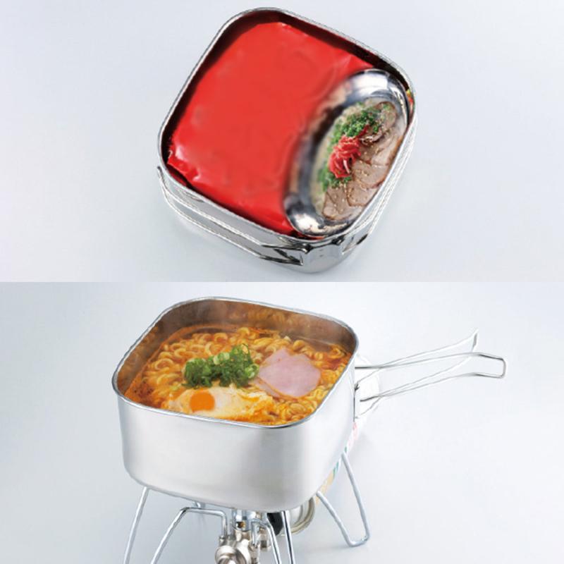 6pcs Stainless Steel Camping Cookware Set Portable and Durable Tableware