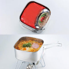 6pcs Stainless Steel Camping Cookware Set Portable and Durable Tableware