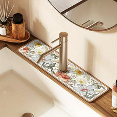 Non Slip Dish Drying Mat with Diatom Mud Sink Pad