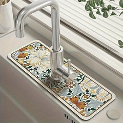 Non Slip Dish Drying Mat with Diatom Mud Sink Pad