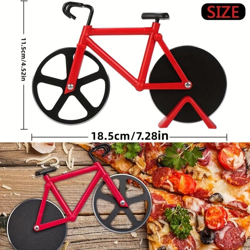 Bicycle Shaped Stainless Steel Pizza Cutter Wheel