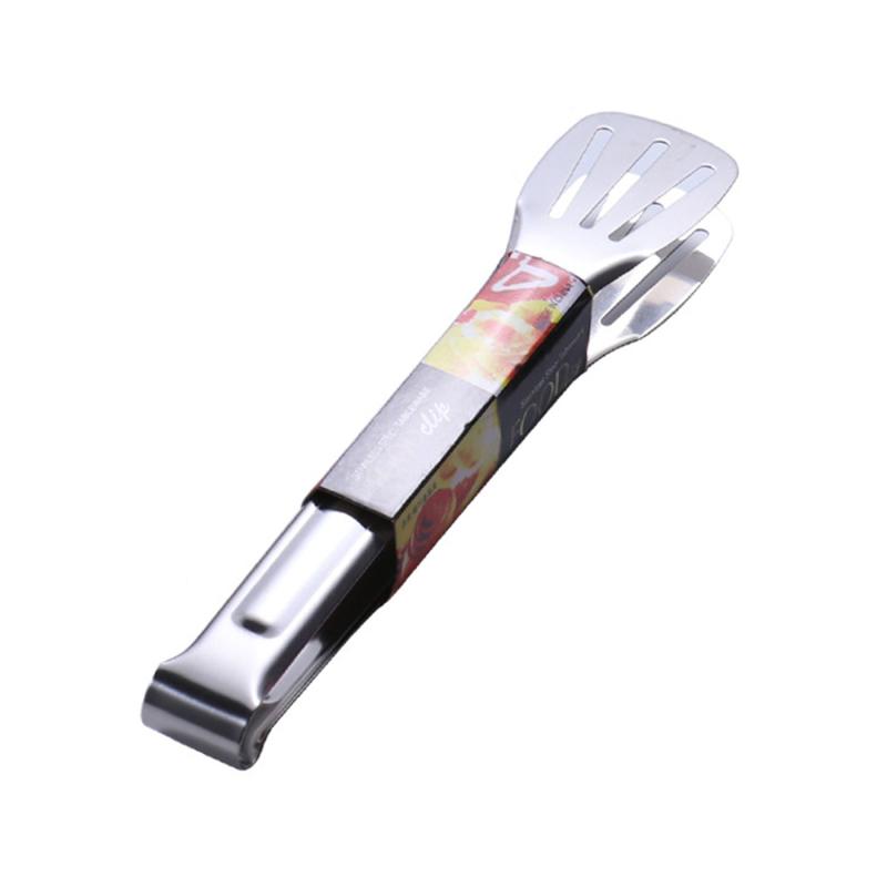 1pc Stainless Steel Food Tongs BBQ Clip Durable Household Kitchenware