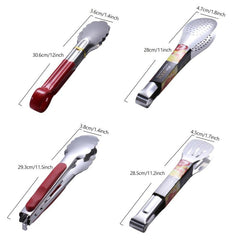 1pc Stainless Steel Food Tongs BBQ Clip Durable Household Kitchenware