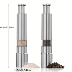 Creative Pepper and Sea Salt Grinder with Storage Base Manual Spice Crusher