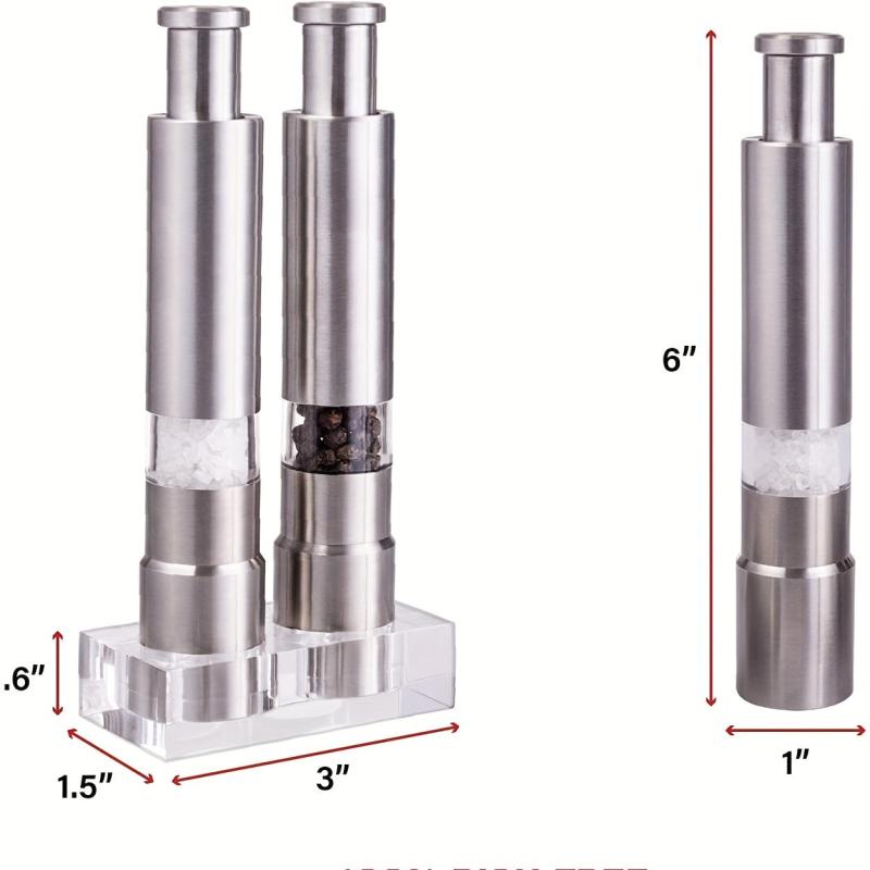 Creative Pepper and Sea Salt Grinder with Storage Base Manual Spice Crusher