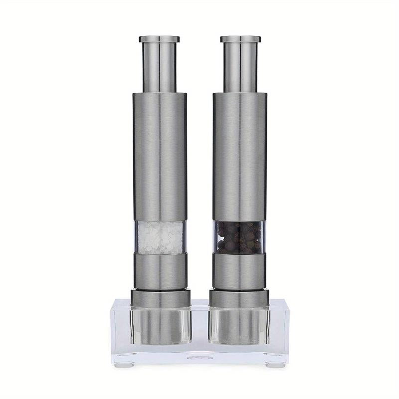 Creative Pepper and Sea Salt Grinder with Storage Base Manual Spice Crusher