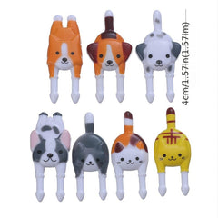 7pcs Animals Food Fruit Picks Forks Cartoon Toothpick Snack Cake Dessert