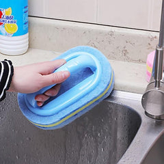 Kitchen Cleaning Sponge With Handle - Multi-Functional Cleaning Tool