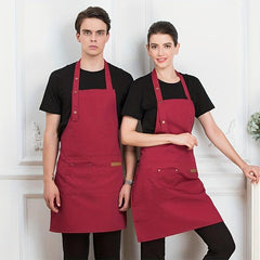 Stylish Fabric Apron with Lace up Waist for Kitchen and Dining
