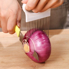 Stainless Steel Onion Slicer Holder - Creative Onion Cutter