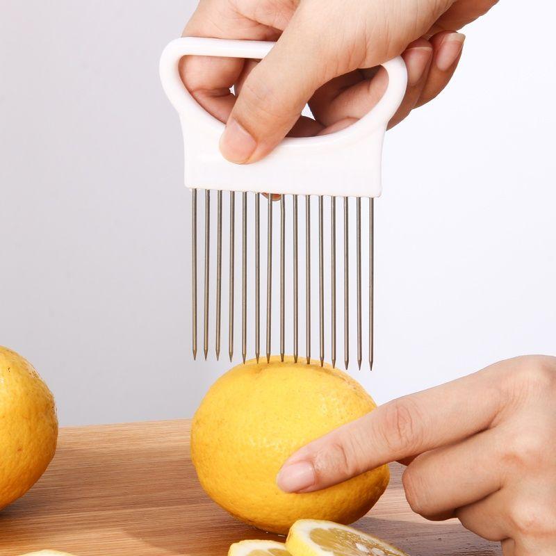 Stainless Steel Onion Slicer Holder - Creative Onion Cutter