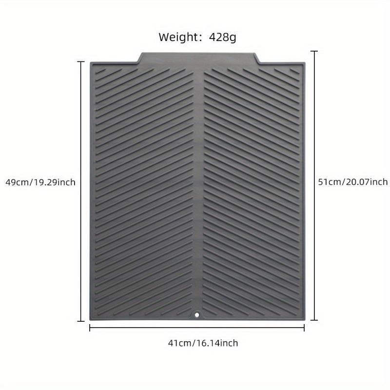 Silicone Dish Drying Pad - Absorbent Kitchen Countertop Mat