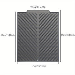 Silicone Dish Drying Pad - Absorbent Kitchen Countertop Mat