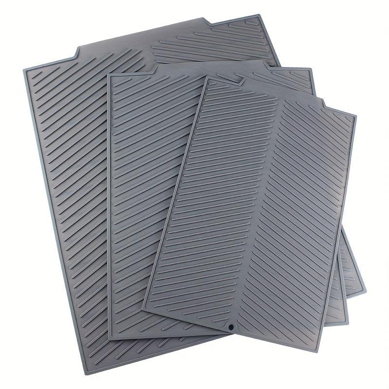 Silicone Dish Drying Pad - Absorbent Kitchen Countertop Mat
