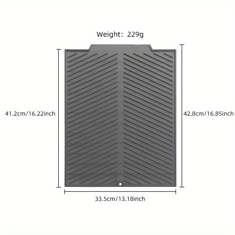 Silicone Dish Drying Pad - Absorbent Kitchen Countertop Mat