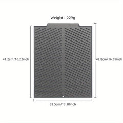 Silicone Dish Drying Pad - Absorbent Kitchen Countertop Mat