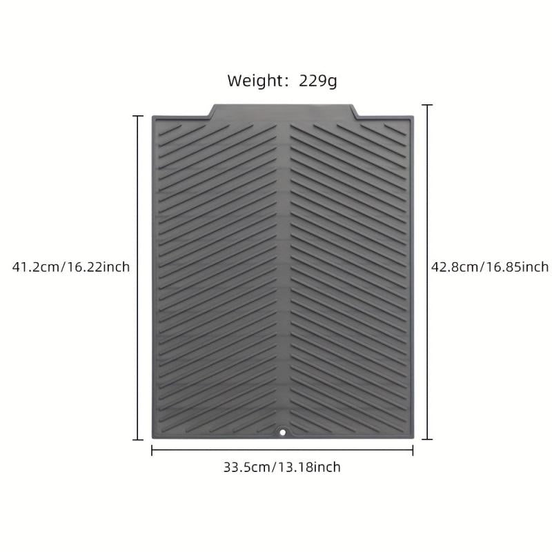 Silicone Dish Drying Pad - Absorbent Kitchen Countertop Mat