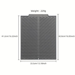 Silicone Dish Drying Pad - Absorbent Kitchen Countertop Mat