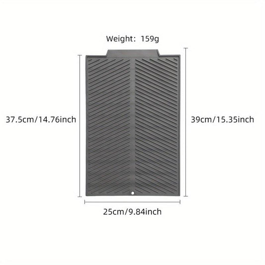 Silicone Dish Drying Pad - Absorbent Kitchen Countertop Mat