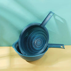 Double Layer Drain Basket With Handle for Vegetable Washing