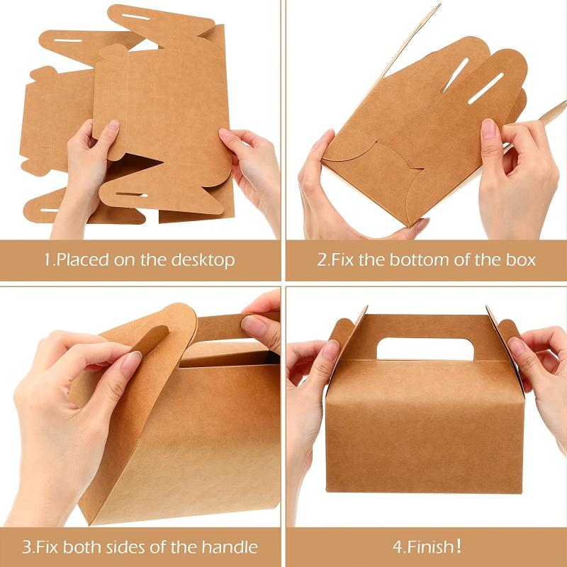 50Pcs Favor Treat Boxes Bulk Gable Boxes Goodies Box