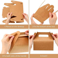 50Pcs Favor Treat Boxes Bulk Gable Boxes Goodies Box