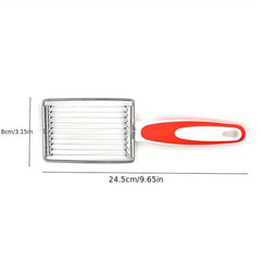 Stainless Steel Fruit and Vegetable Slicer - Safe Tomato and Ham Cutter