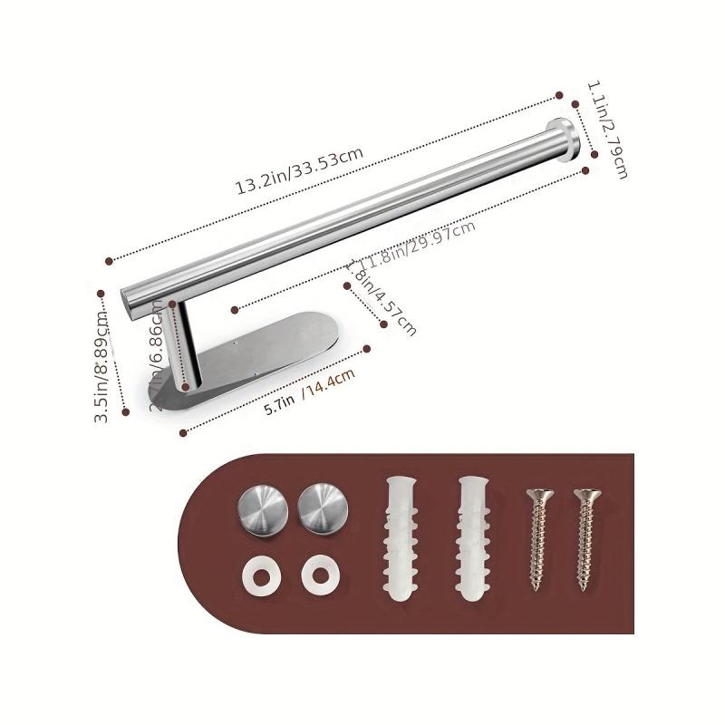 Adhesive Paper Towel Holder Stainless Steel