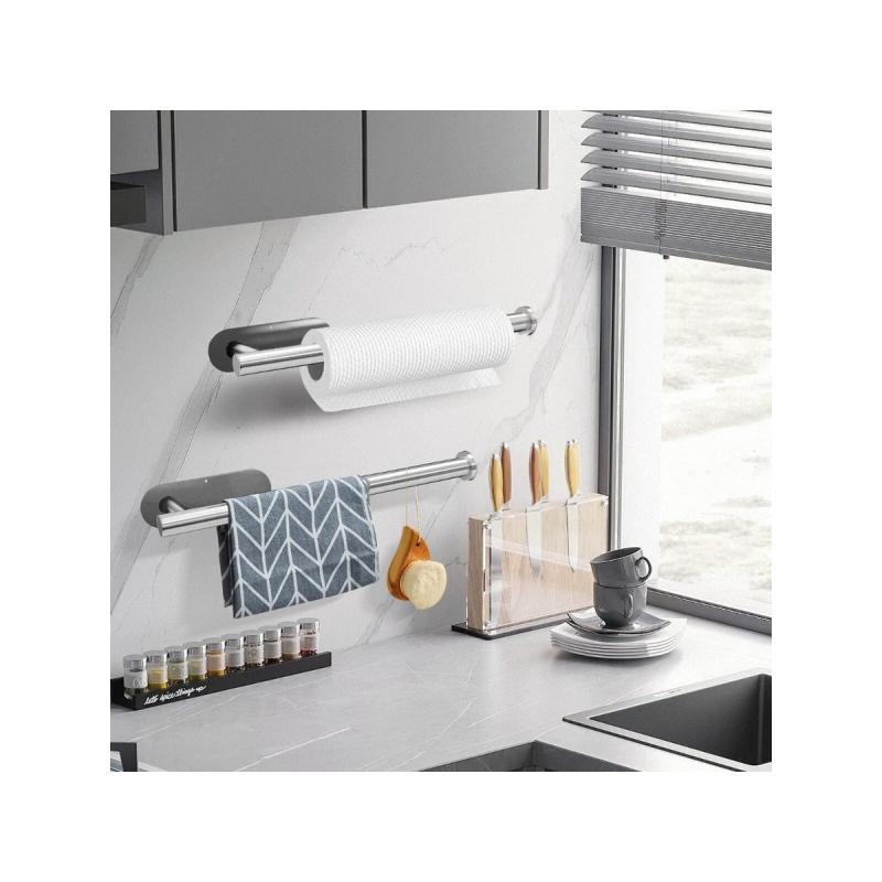 Adhesive Paper Towel Holder Stainless Steel