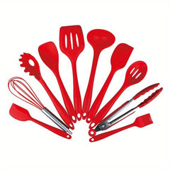 10pcs Silicone Kitchen Utensils Set Spatula Egg Beater Brush Baking Kit