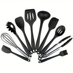 10pcs Silicone Kitchen Utensils Set Spatula Egg Beater Brush Baking Kit