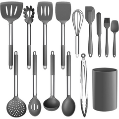 15pcs Silicone Cooking Utensil Set Non Stick Spatula Set Cookware