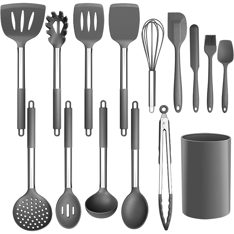 15pcs Silicone Cooking Utensil Set Non Stick Spatula Set Cookware
