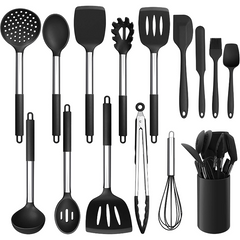 15pcs Silicone Cooking Utensil Set Non Stick Spatula Set Cookware