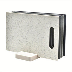 4pcs Cutting Board With Holder Base BPA-Free Chopping Board Set