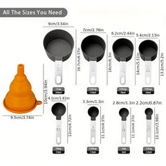 9pcs Measuring Spoon And Cup Set With Funnel