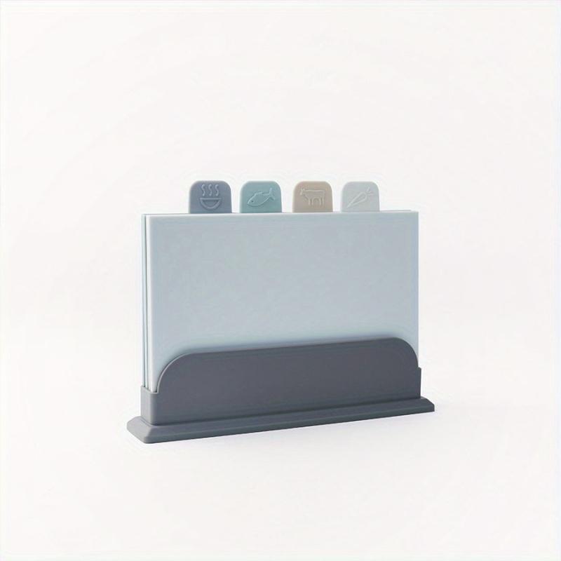 4pcs Kitchen Cutting Board Set Fruit Vegetable Classification Wheat Straw Base