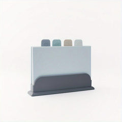 4pcs Kitchen Cutting Board Set Fruit Vegetable Classification Wheat Straw Base