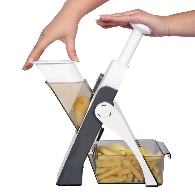 5in1 Stainless Steel Fruit and Vegetable Cutter with 3 Blades