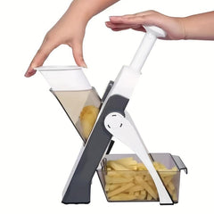 5in1 Stainless Steel Fruit and Vegetable Cutter with 3 Blades
